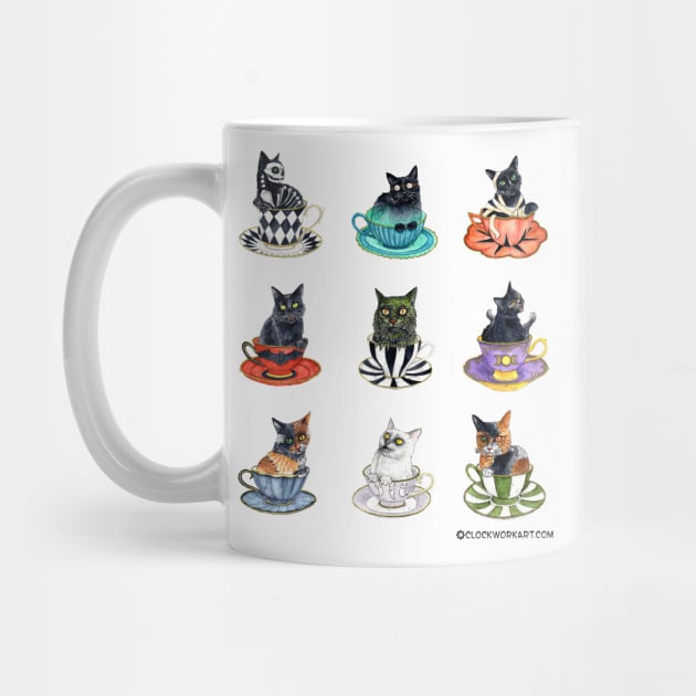 Teacup Meownsters by Clockwork Art